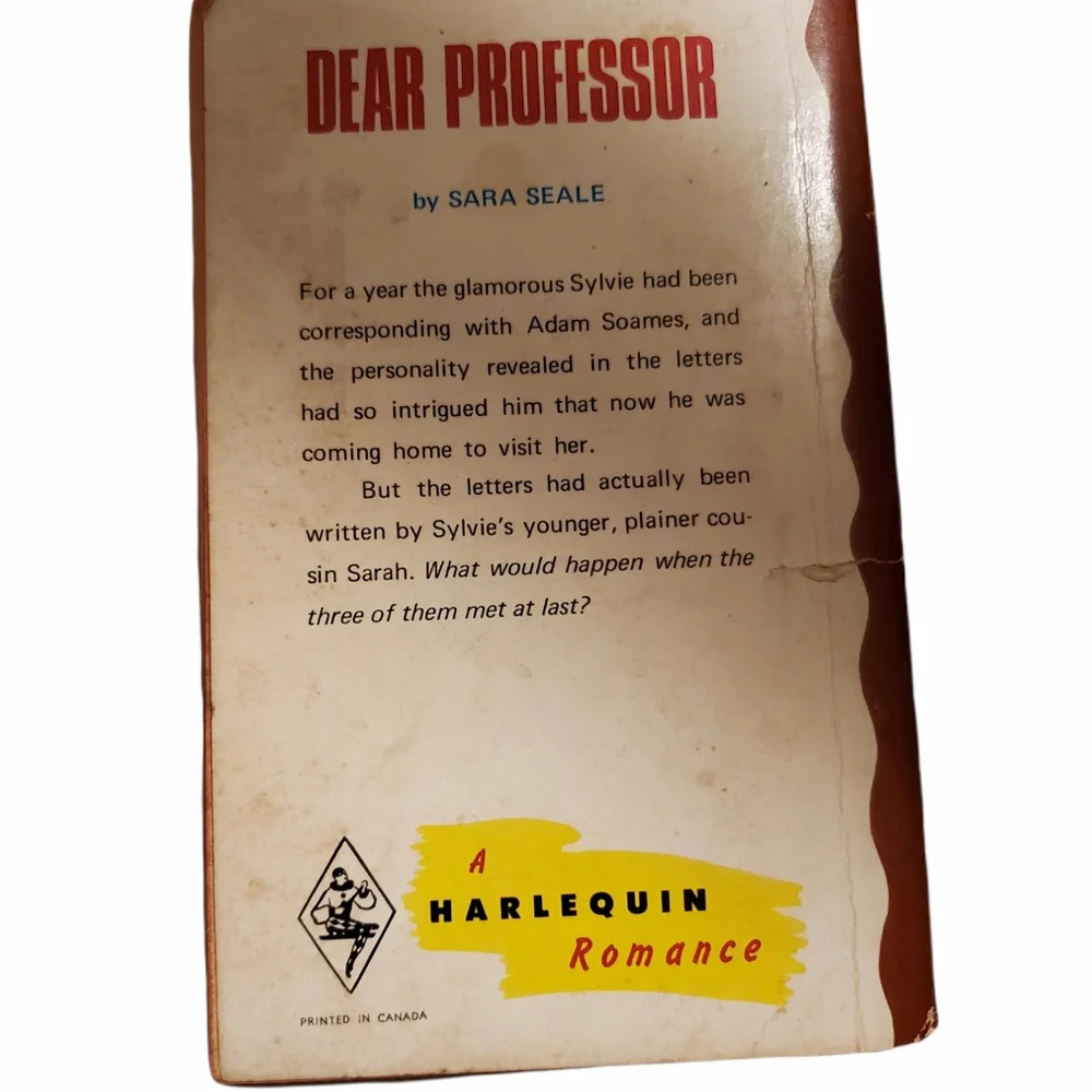 Vintage 1971 Harlequin Romance Book - Dear Professor